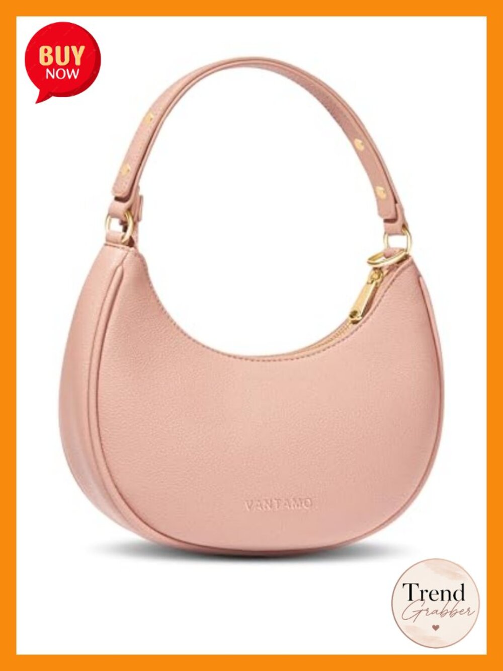 Crescent Clutch PU Leather RFID Anti-Theft Adjustable Strap Crossbody